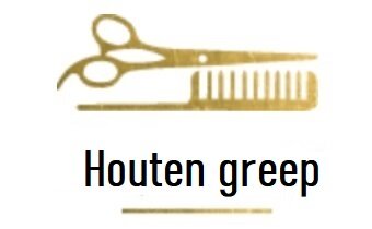 Kam met houten greep