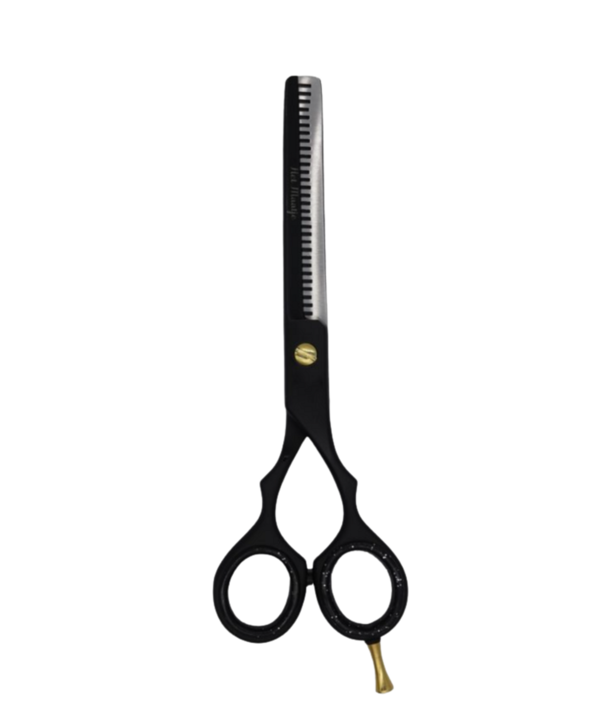 Enkelzijdige effileerschaar (zwart, inclusief etui) - Het Maatje - 15 cm (6 inch)