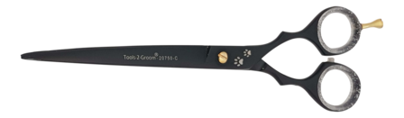 Gebogen trimschaar - 19 cm. (7,5 inch) - Black Edge