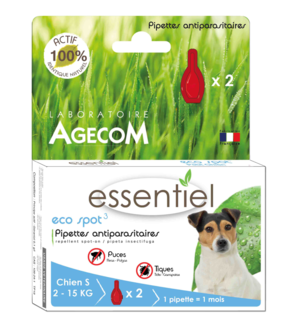 Vlooien-teken pipetten hond vanaf 2 tot 15 kg - Agecom