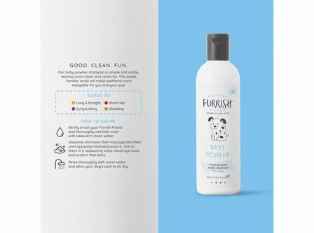 Furrish - Baby Powder shampoo - 300 ml.