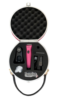 Wahl Creativa - accu-trimmer met 2 accu&#039;s - LIMITED EDITION met roze, hard case koffer!