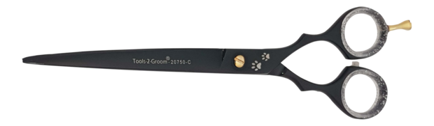 Gebogen trimschaar - 19 cm. (7,5 inch) - Black Edge