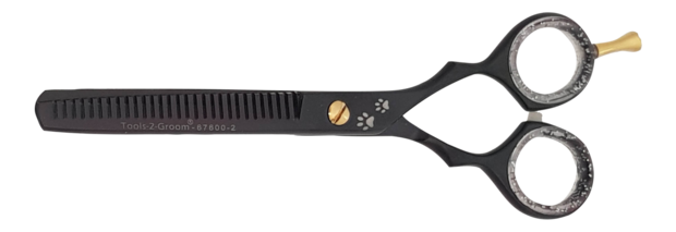 Dubbelzijdige effileerschaar - 15,5 cm. (6 inch) - Black Edge 