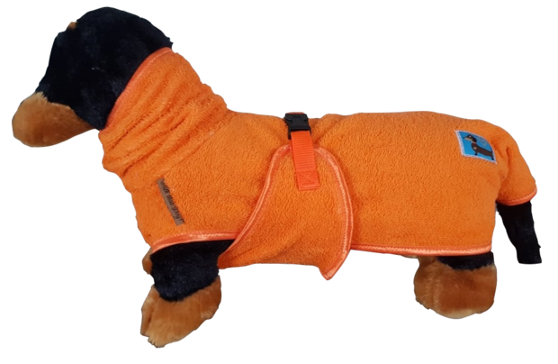 Teckel badjas - Royal Orange - Walk that Dog!