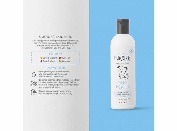 Furrish - Baby Powder shampoo - 300 ml