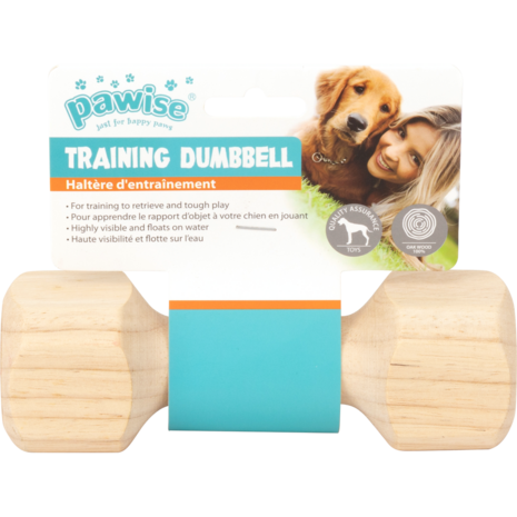 Pawise Wooden Retrieving Dumbbell - Small