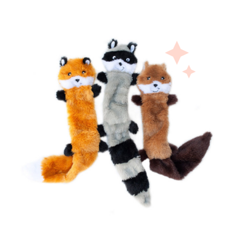 ZippyPaws - 3-Pack (vos, wasbeer en eekhoorn)