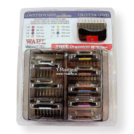 Opzetkammen Snap-On - Wahl - box met 8 stuks 