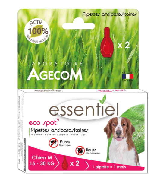 AGECOM -  vlooien &amp; teken pipetten (van 15 tot 30 kilo)