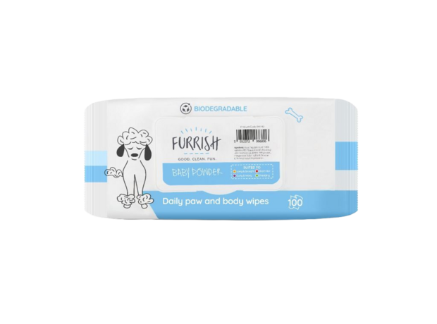 Furrish - Baby Powder - Wipes - 100 stks