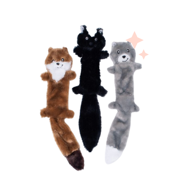 ZippyPaws - 3-Pack (Wezel, Wolf en Stinkdier)