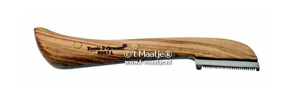 Tools-2-Groom - linkshandig trimmes houten greep - middel 