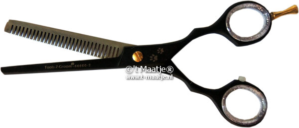 Enkelzijdige effileerschaar - Black Edge - 15,5 cm (6 inch)