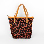Teckel tas - Zwart/Cognac