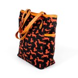 Teckel tas - Zwart/Cognac