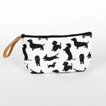 Teckel make-up tas - Zwart/Wit