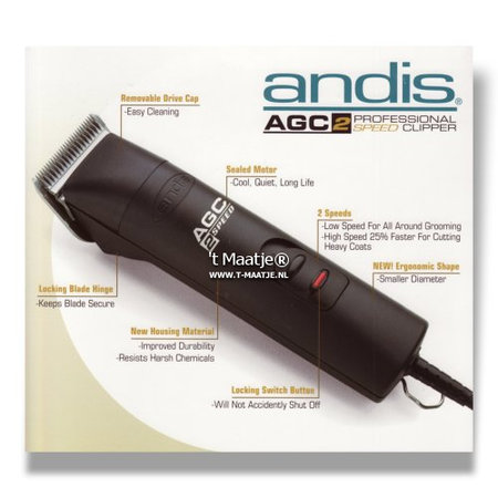 Tondeuse - Andis AGC 2 Speed - incl. 1,5 mm scheerkop