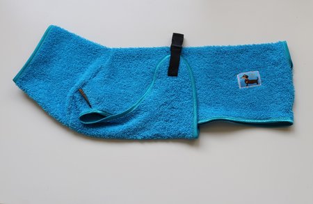 Walk that Dog! Teckel badjas - Ocean blue