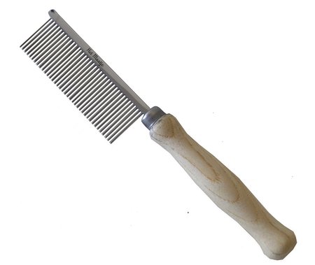 Robuuste fijne kam met houten greep van het Maatje