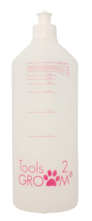 Mengfles - 1 liter - met mengverhouding en push-pull dop