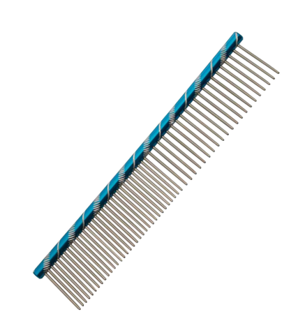 Metalen kam - 16 cm Het Maatje - Color fijn/grof met ronde greep