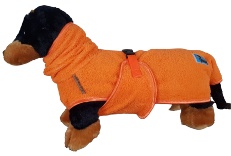 Teckel badjas - Royal Orange - Walk that Dog!