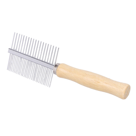 Kam met houten greep - fijn en middel - Het Maatje