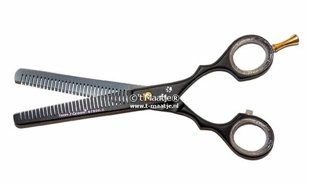 Dubbelzijdige effileerschaar - 15,5 cm. (6 inch) - Black Edge