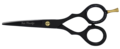 Gebogen schaar (mat zwart, inclusief etui) - 13 cm. - Het Maatje 
