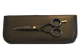 Dubbelzijdige effileerschaar (zwart, inclusief etui) - 15 cm. (6 inch) - Het Maatje