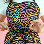 Wasschort met luipaardprint